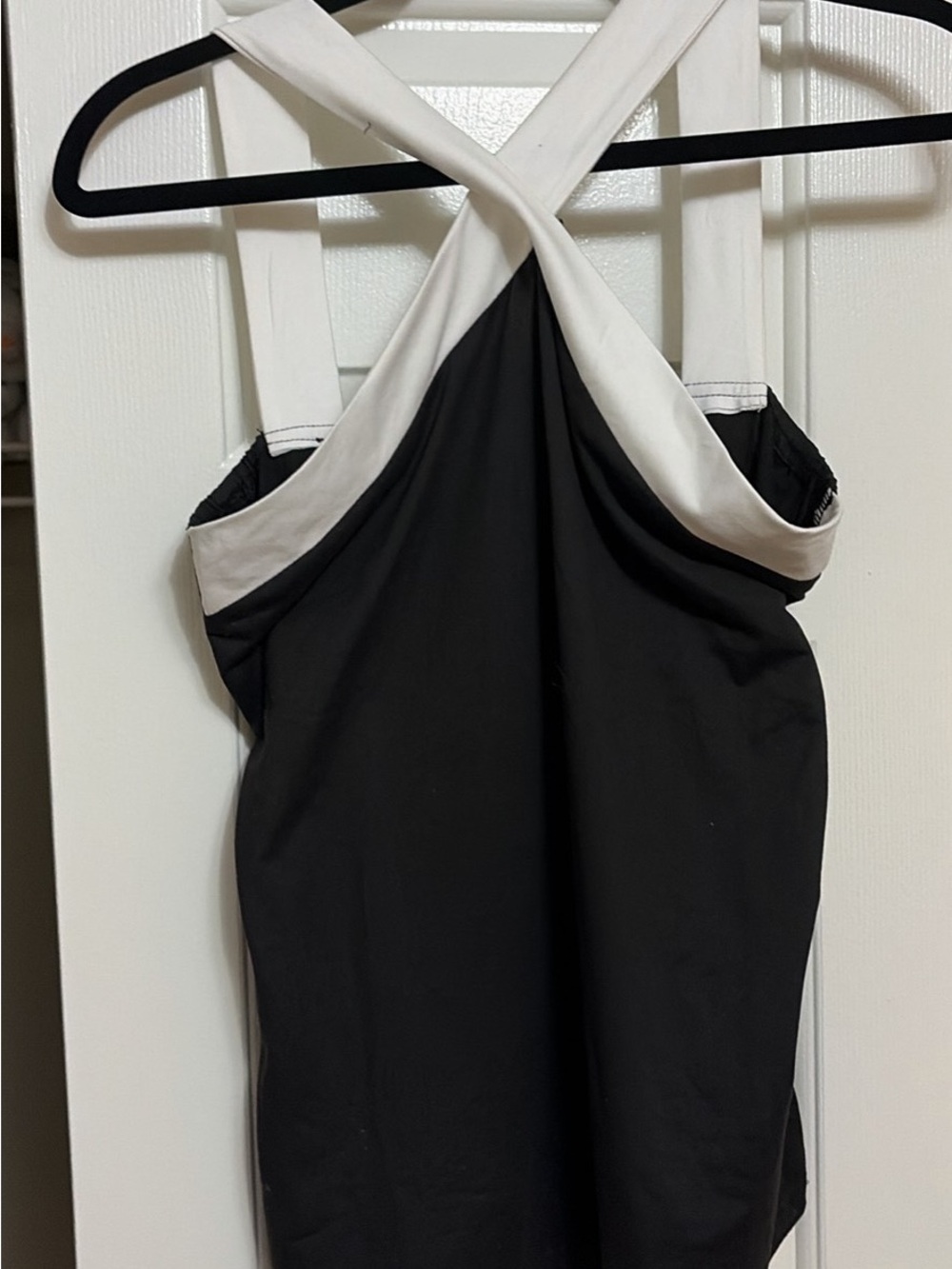 SHEIN Black and White Crisscross Tank Top